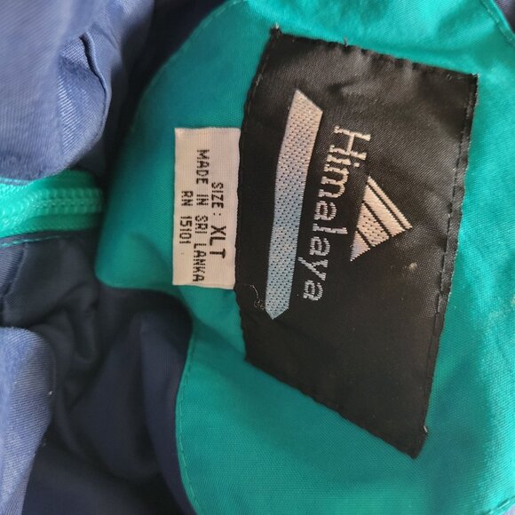 Himalaya Teal & Navy Hooded Windbreaker Jacket XL - Picture 6 of 7